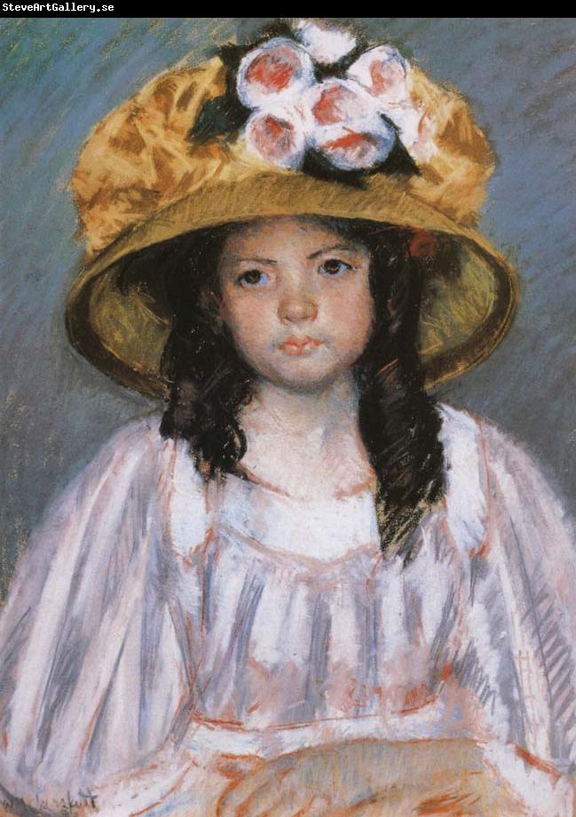 Mary Cassatt Fillette au Grand Chapeau